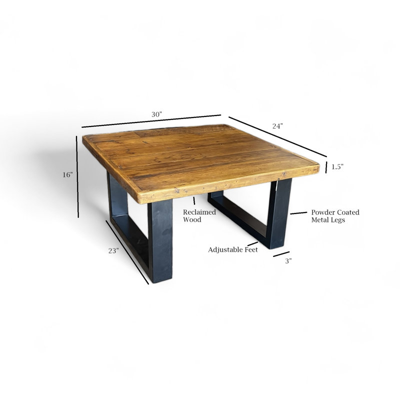 Table basse The Right Plank Timber Revival, H 16 po x L 30 po x l 24 po