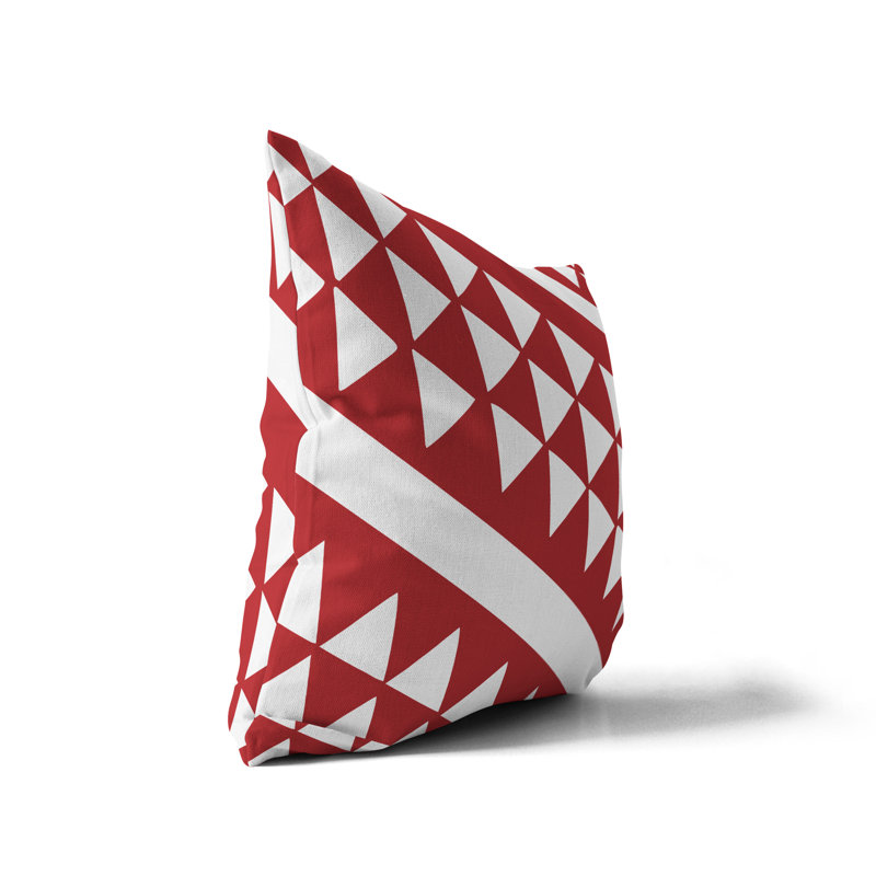 Housse de coussin d'extérieur carré et insert, L 19 po x H 19 po, Rouge