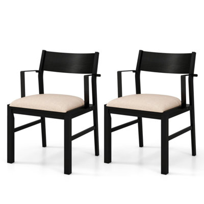 Ensemble de 2 chaises de salle à manger avec dossier profilé et siège rembourré