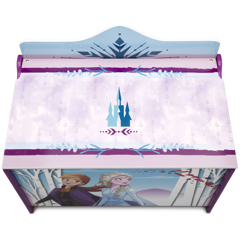 Disney Frozen II Deluxe Wooden Toy Box with Colorful Graphics