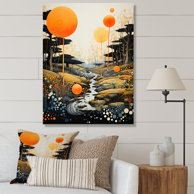 Klemenc Geyser Geotheral Wonder Pointillism I, H 32 po x l 16 po x P 1 po, Toile tendue