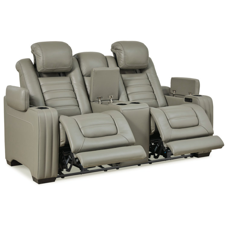 Backtrack Power Reclining Loveseat With Control And Adjustable Headrest
