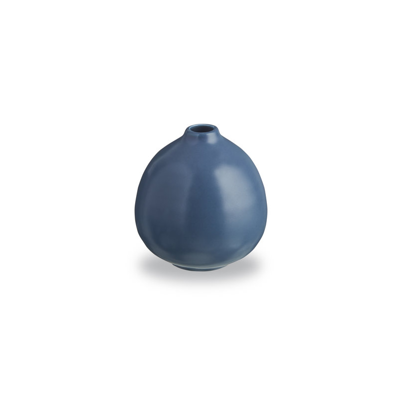 Bloom Ceramic Table Vase, Dark Blue