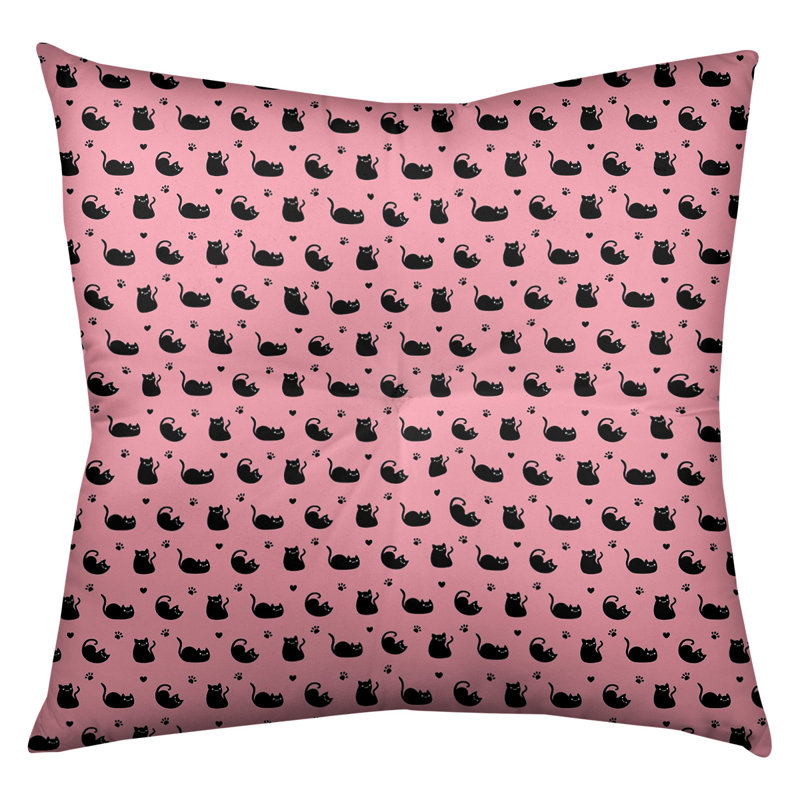 Coussin de sol Katelyn Elizabeth, 26 po x 26 po, Rouge / noir