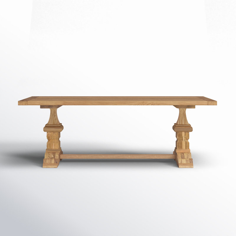 Kinzer 86.6'' Teak Outdoor Dining Table
