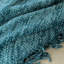 Jeté décoratif - tricot doux 50 x 60 po avec bords frangés pour une touche douillette à votre espace de vie-846120439