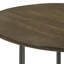Table d'appoint polyvalente en bois de manguier avec base en fer bronze industriel pour plateau moderne et industriel
