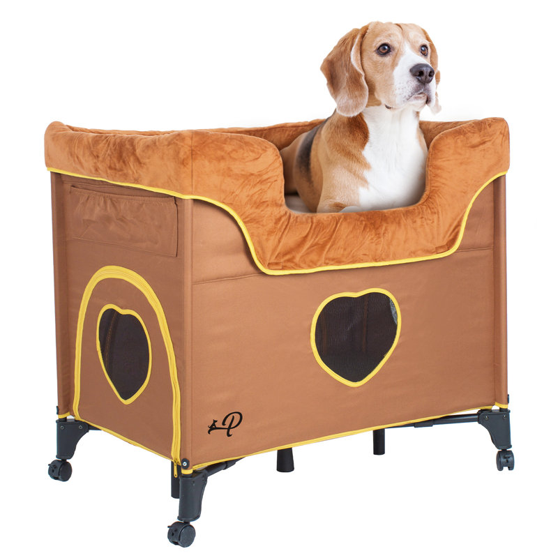 Petique's Bedside Lounge Pet Bed, Tan