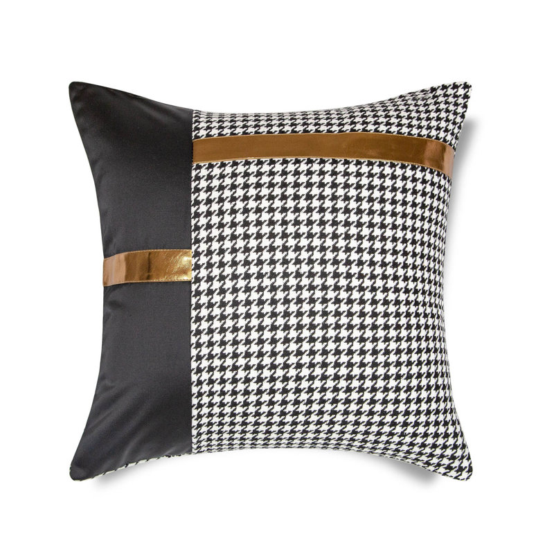 Houndstooth Square  Pillow Cover
