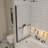 Bath Tub Pivot Shower Screen, With 1/4" Tempered Glass And Towel Bar 3458-119869766