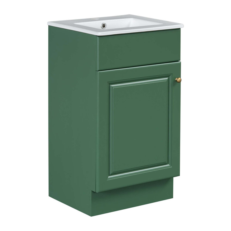 Meuble-lavabo polyvalent avec rangement avancé et design élégant, Gris