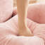 Canapé modulaire rose en forme de U, en chenille respirante, facile à installer dans les pièces. Coussins ergonomiques et confortables pour 4 pièces, parfaits pour la chambre à coucher et le salon.