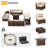 12 Person Outdoor Rattan Modular Sectional Seating Group with Firepit Table-316330017-306401409