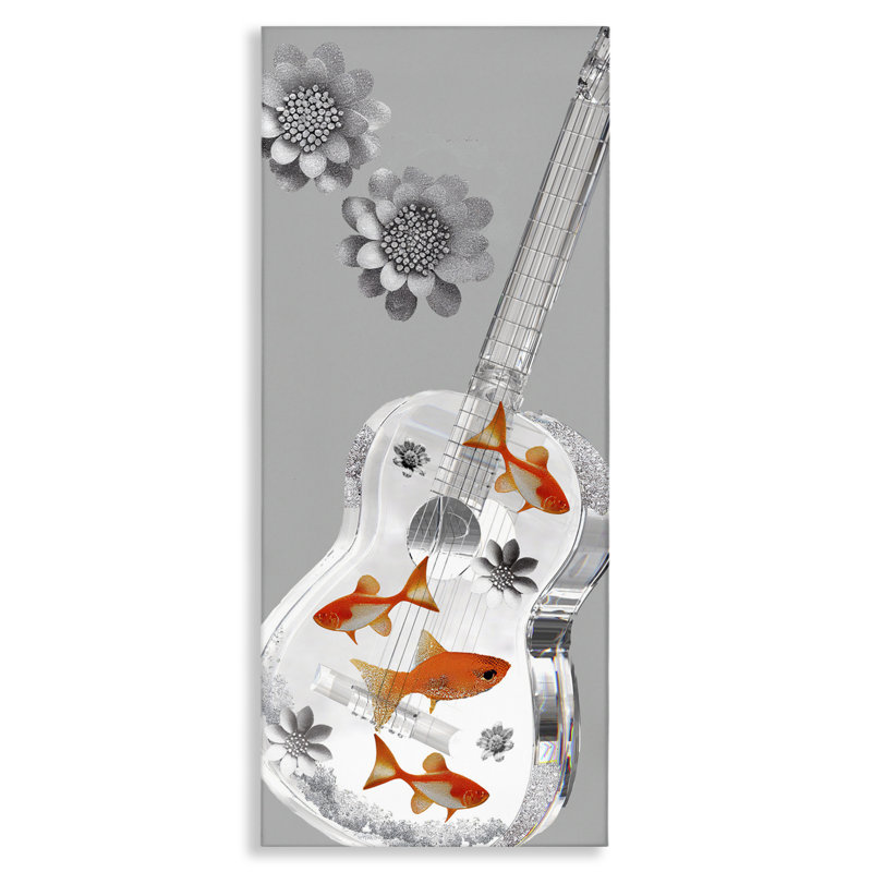 «Sparkle Fish», guitare par Sasha, H 30 po x l 13 po