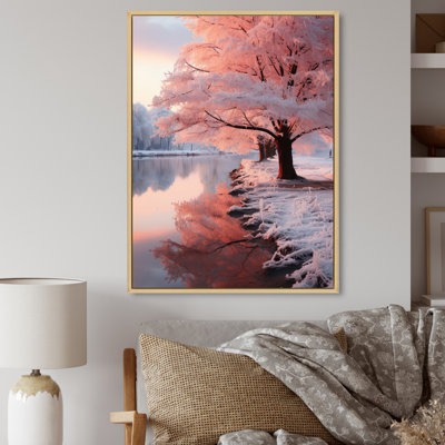 «Winter Peach Tree On Frosty Morning V», reproduction d'art sur toile