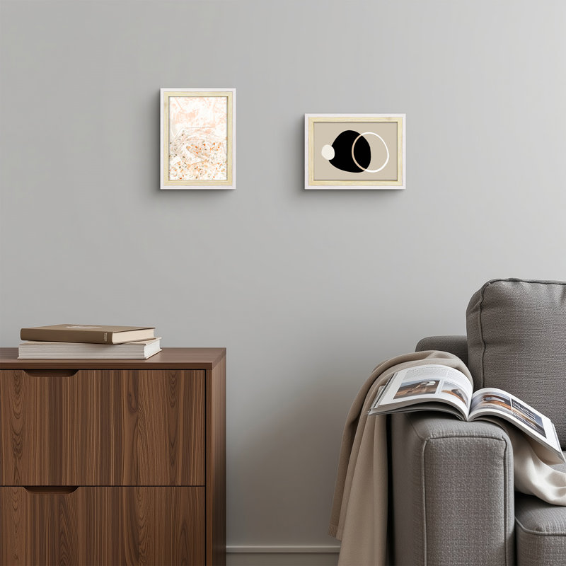 Cadre photo décoratif blanc et beige, 5 po x 7 po
