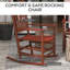 Ensemble de 2 chaises berçantes d'extérieur en bois Outsunny