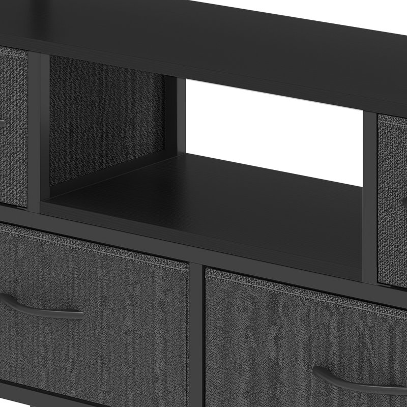 100cm W 4 - Drawer Chest of Drawers, Grey/Black