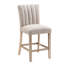 Salle à manger de 2 chaises d'appoint modernes beige massif, rembourrage en mousse, fabrication en bois d'hévéa, profondeur de 19,5 po, largeur de 24,82 po, hauteur de 39,59 po pour la pièce, structure, 19,5 po x 24,82 po