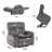 Oversized Adjustable Headrest Upholstered Power Lift Recliner With Massage And Heat Functions-1303202855
