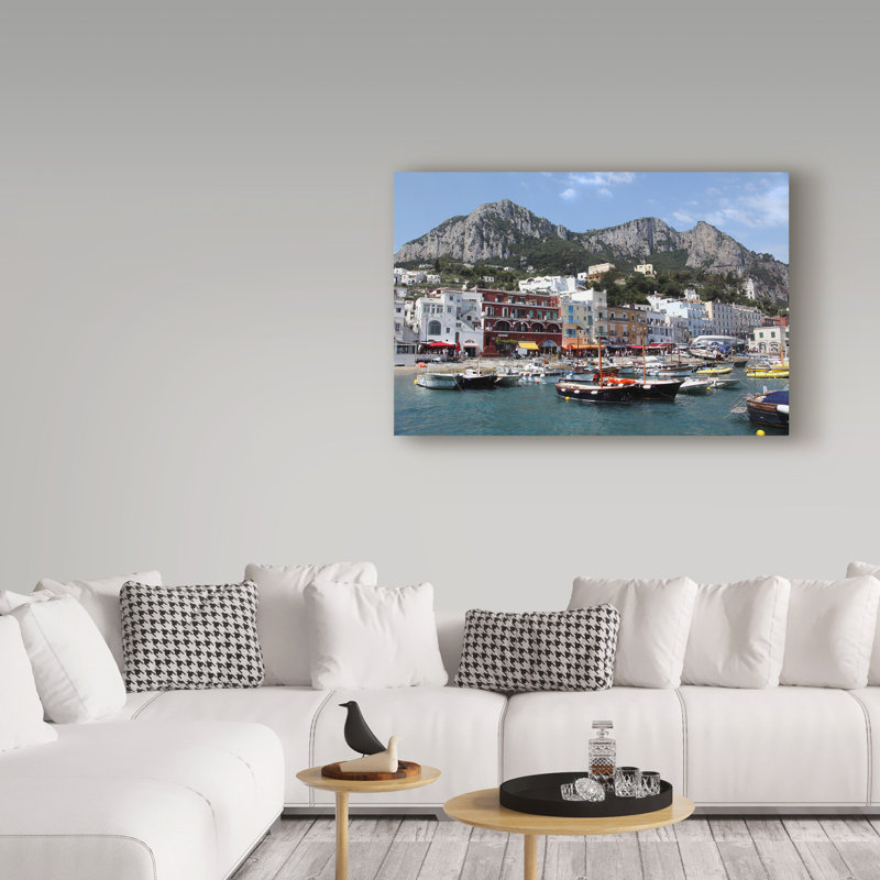 Avisha 'Capri 2' Photographic Print on Wrapped Canvas, 30" H x 47" W