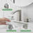 Modern Three-Hole Dual Handle Widespread 8" Bathroom Faucet-115751110