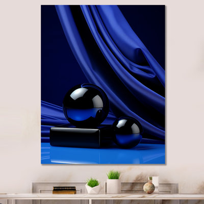 Sapphire Serenade Abstract Collages 1 - Abstract Collages, art mural
