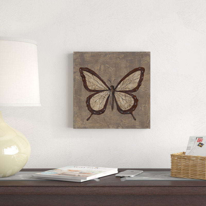 Papillon texturé II, H 12 po x l 12 po x P 1,25 po