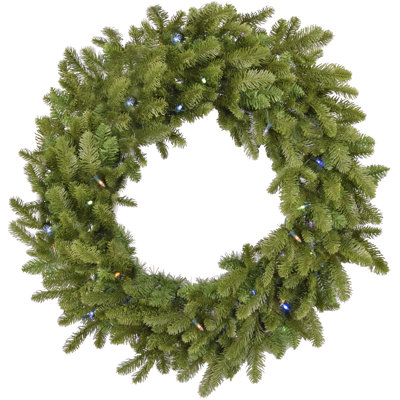 Foxtail Pine Faux Lighted Wreath