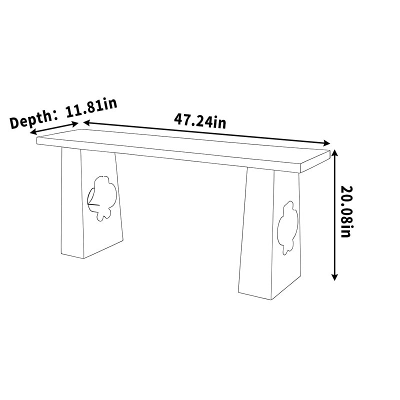 Rangement pour bonsaï Garden, H 20,08 po x l 47,24 po x P 11,81 po, Blanc
