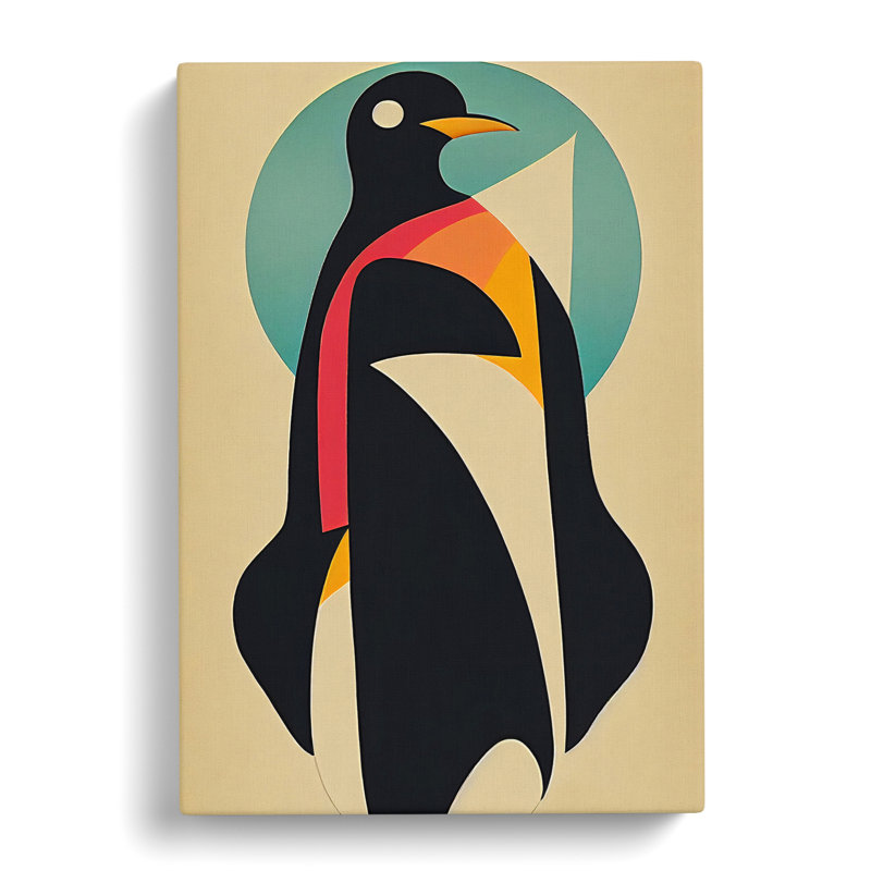 Abstract Penguin No.3 - Wrapped Canvas, 50cm H x 35cm W x 3cm D