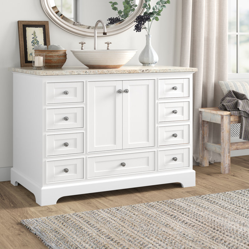 47.13'' Single Bathroom Vanity Base Only, White
