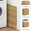 Panier à linge 110l avec 2 sacs de doublure amovibles-313215967