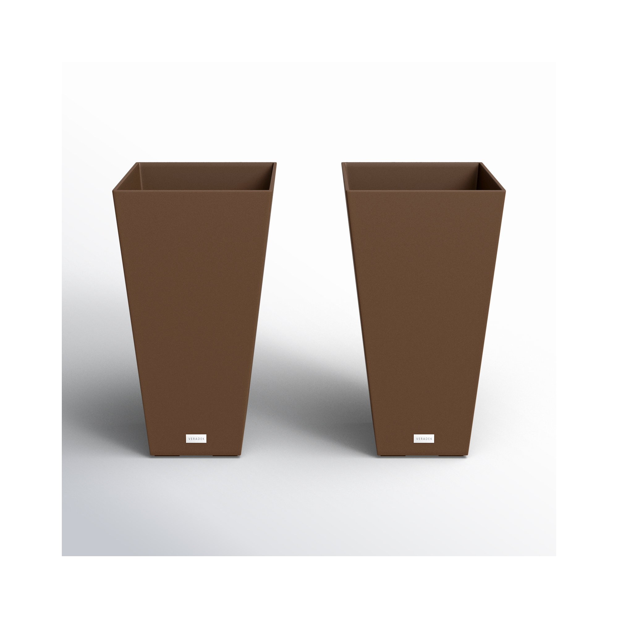 Pure Series Midland Planter, 2, Espresso, 26" H x 13.75" W x 13.75" D
