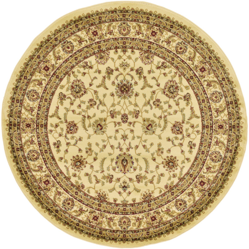 Tapis oriental Niles, Crème, Rond 6 pi 1 po