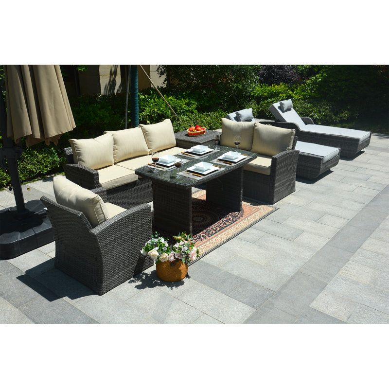 8 - Person Patio Conversation Set with Cushions