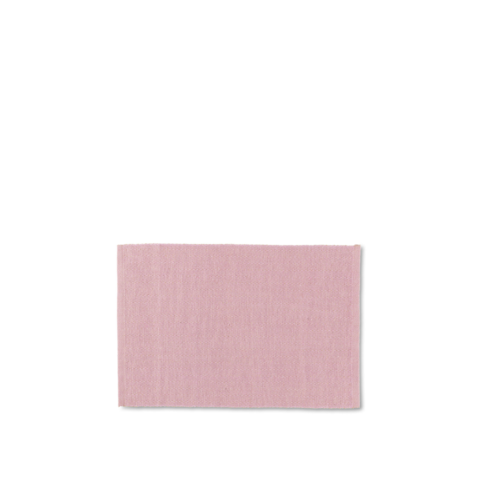 Rhombe Color Cotton Herringbone Rectangle Placemat, Rose