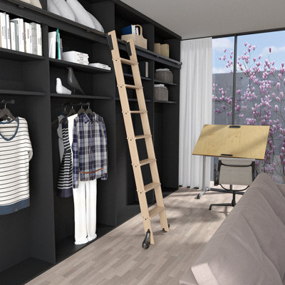 Montecito Maple Wood Removable Ladder
