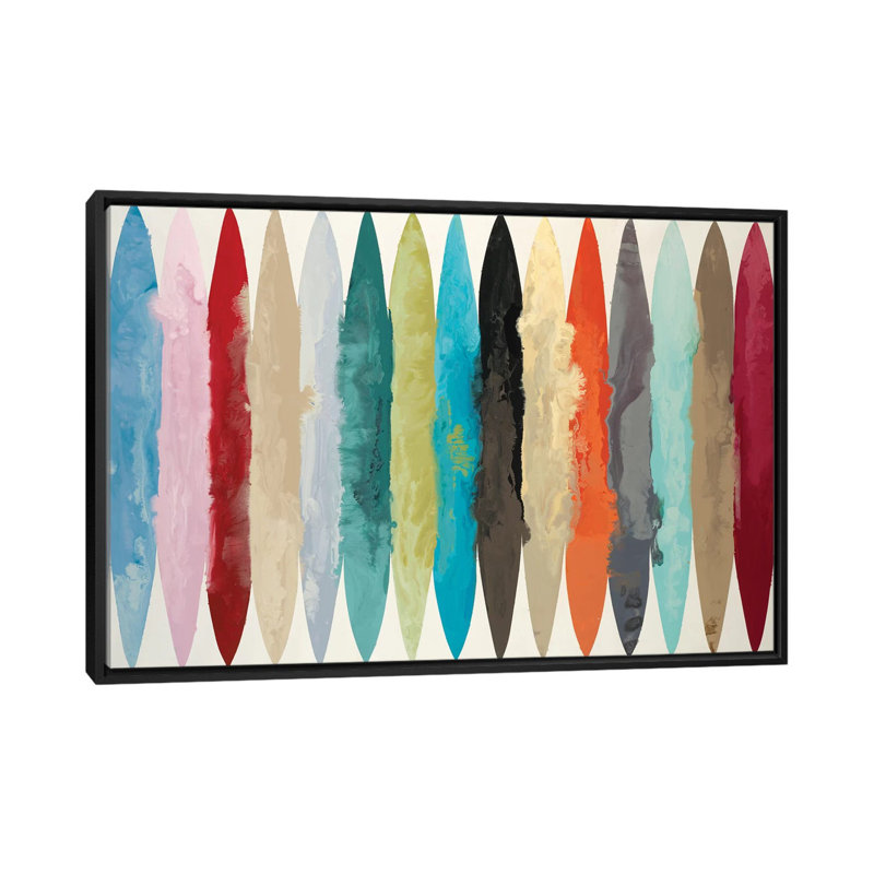 « EBB & Flow » par Randy Hibberd-impression, Pas de tapis, H 26 po x l 40 po x 1,5 po, Toile avec cadre noir