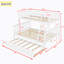 Lit simple au-dessus d'un lit double en bois avec lit gigogne-1258164883