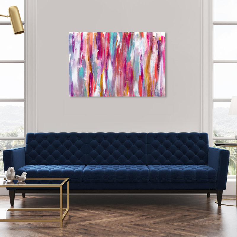 «Abstract Crush and Love», peinture sur toile, Toile tendue, H 30 po x l 45 po