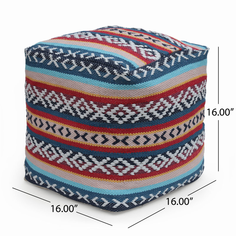 Pouf carré péruvien moderne de conception moderne, douceur et confort