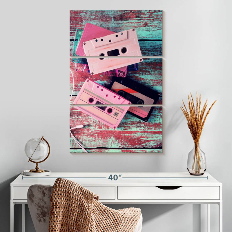 Abarca Cassette Tape And Earphones, 32" H x 20" W