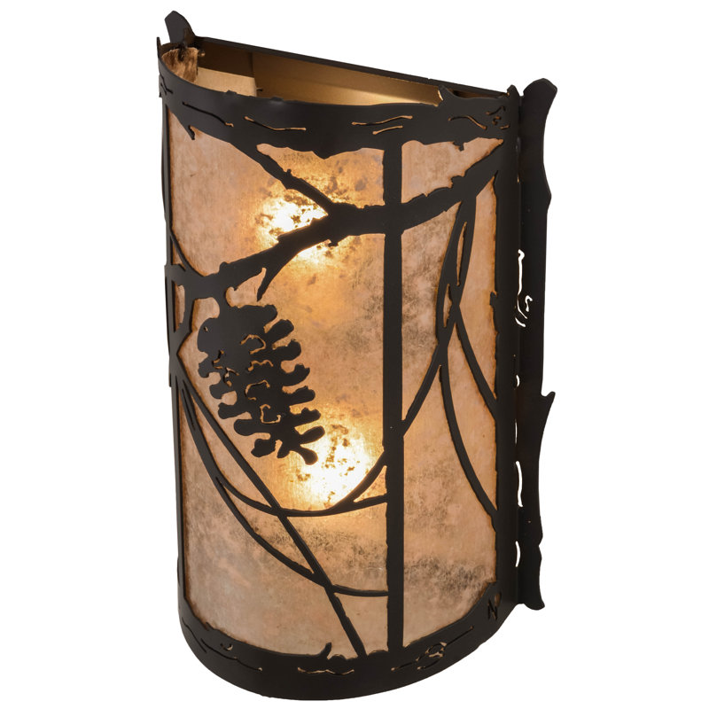 Rustic Lodge 2 - Light Flush Mounted Sconce, Timeless Bronze, 14.5" H x 10" W x 5" D