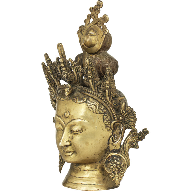 Statue tête de déesse bouddhiste tibétaine Tara