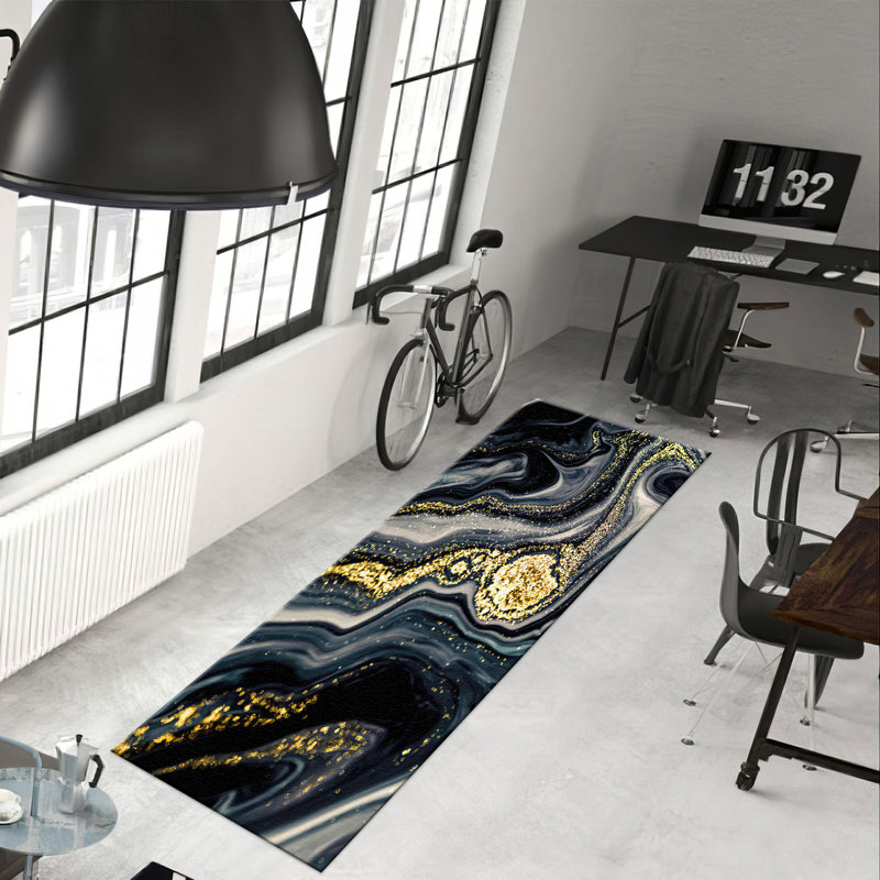 Exquisite Pile Soft Printed Rug Featuring a Mesmerizing Floral Design To Enhance the Aesthetic Appeal of Your Living Space
