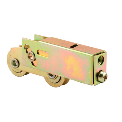 1 inch Tandem Steel Ball Bearing Roller Assembly with Concave Wheels, Plain Back (Single Pack)