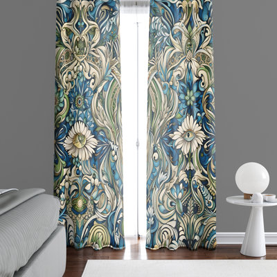 Paire de rideaux semi-transparents en polyester