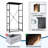 4 Drawer Dresser for Bedroom, Narrow Chest of Drawers, Wooden Top and Study Iron Frame 18"x37.5"-(WxH)
