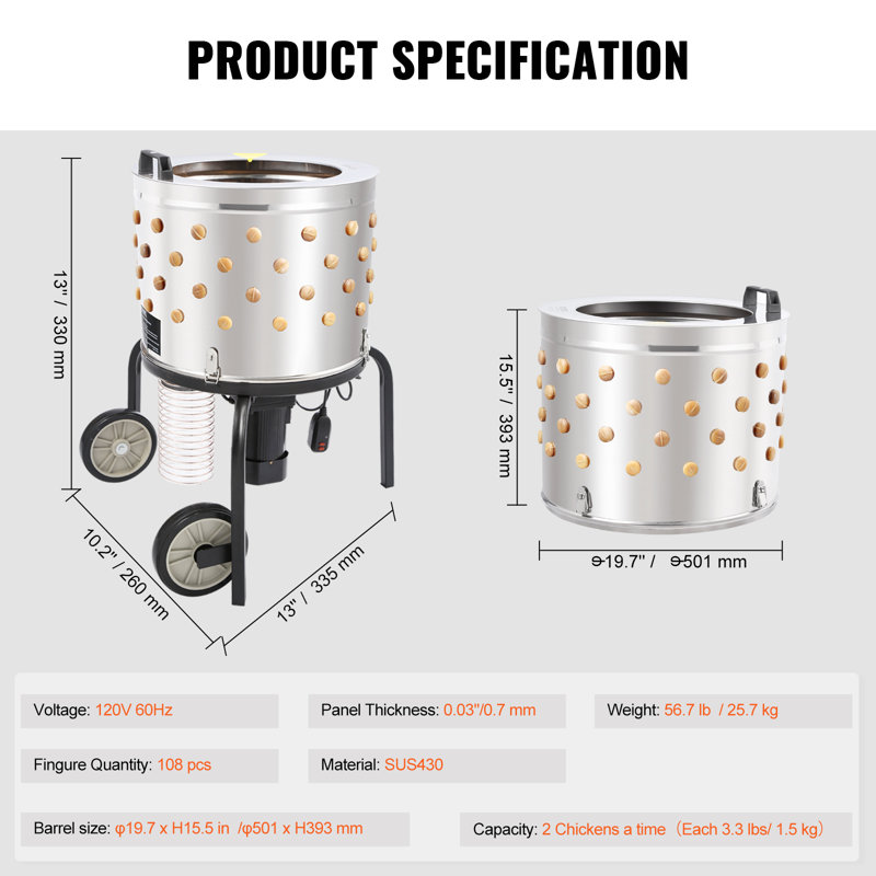 VEVOR Stainless Steel Electric Meat Basting Brush